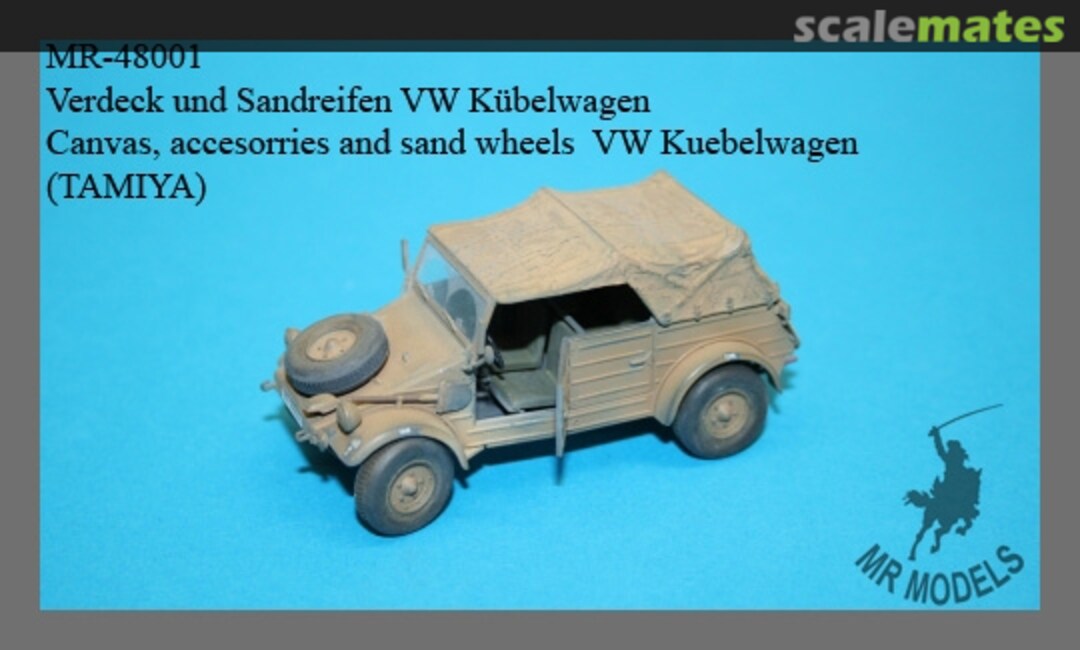 Boxart Verdeck und Sandreifen VW Kübelwagen - Tamiya - MR-48001 MR Modellbau