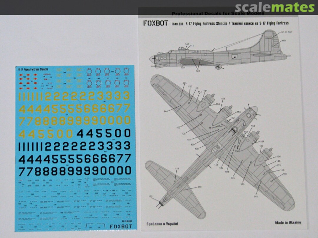 Boxart B-17 Flying Fortress Stencils 48-032 Foxbot