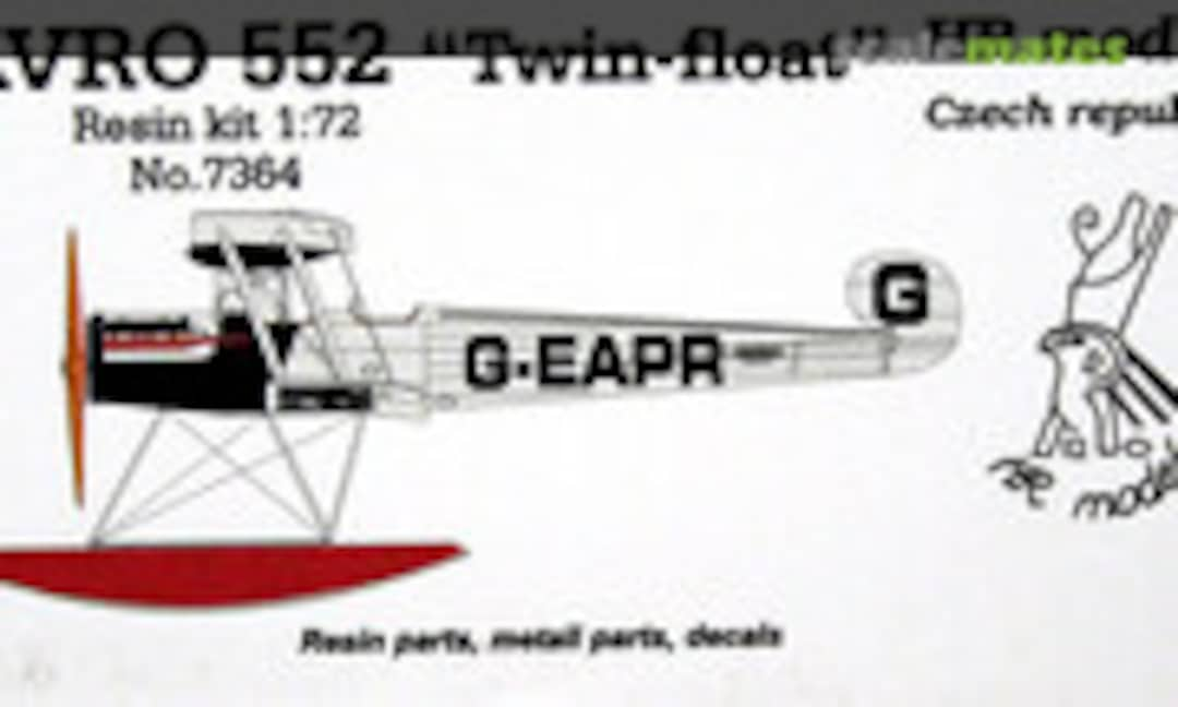 1:72 Avro 552 &quot;Twin-Float&quot; (HR Model 7364)