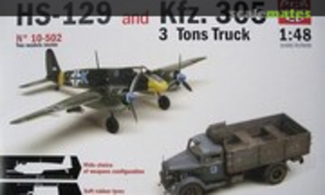 1:48 HS-129 and Kfz. 305 3 Tons Truck (Supermodel 10-502)