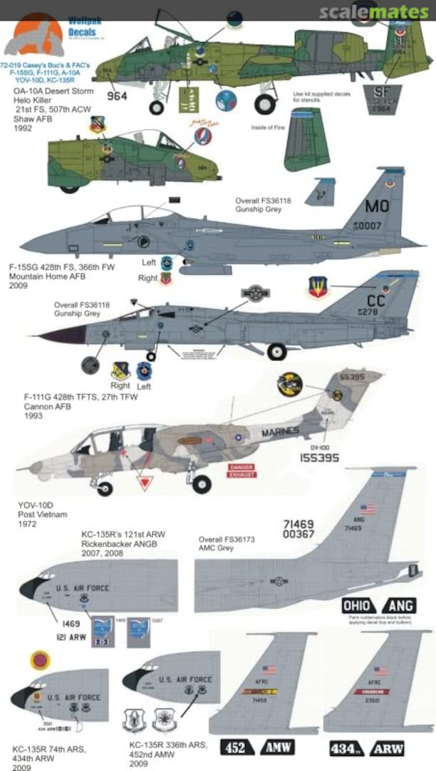 Boxart Casey's Buc's & FAC's 72-020 Wolfpak Decals