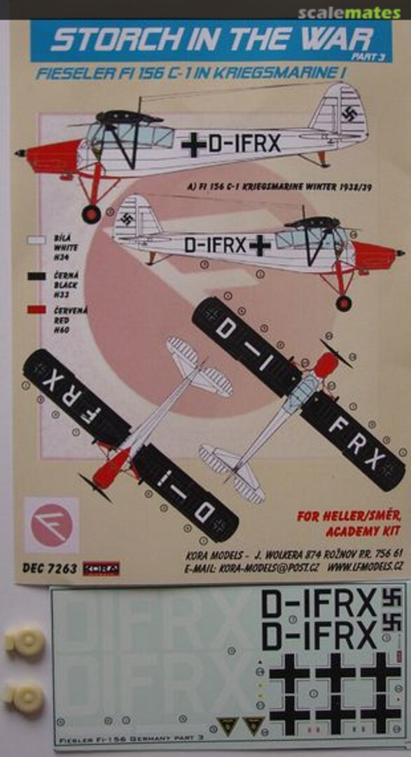 Boxart German Fieseler Fi 156C-1 DEC7263 Kora Models