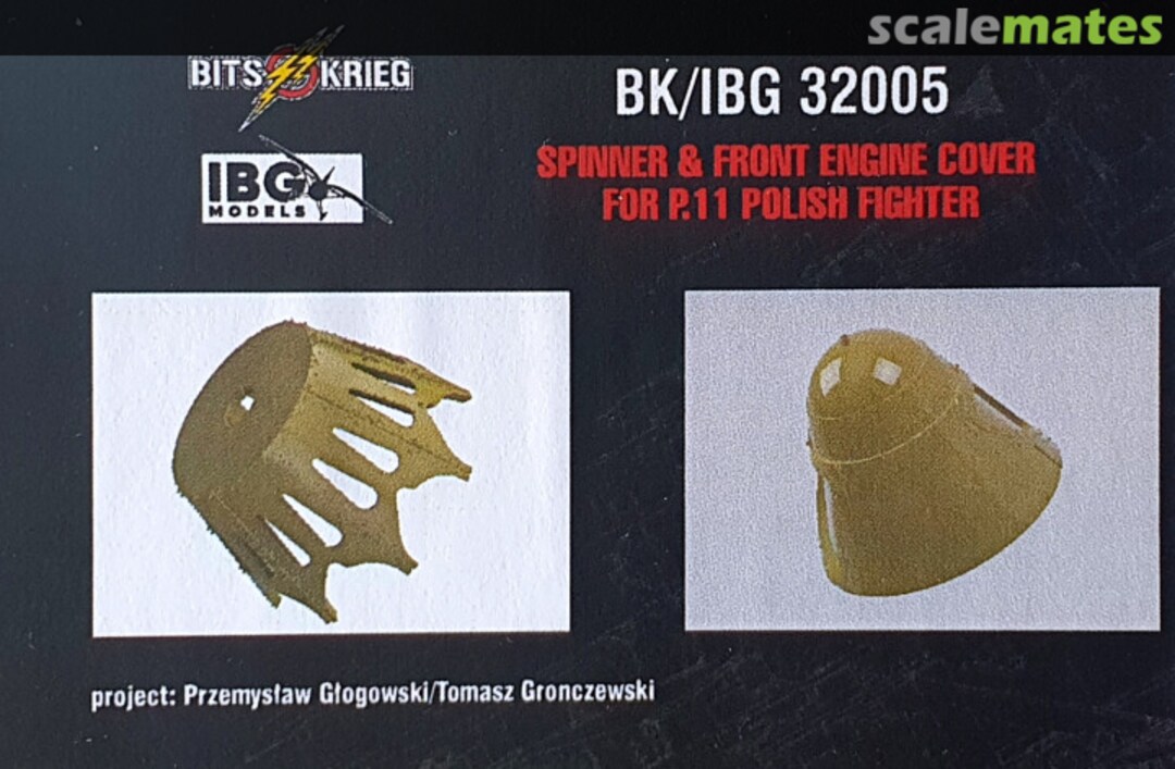 Boxart Spinner & Front Engine Cover for P.11 Polish Fighter BK/IBG 32005 BitsKrieg