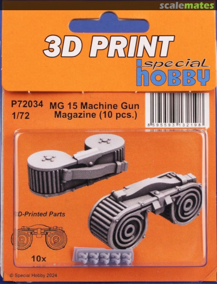 Boxart MG 15 Machine Gun Magazine (10 pcs.) P72034 Special Hobby