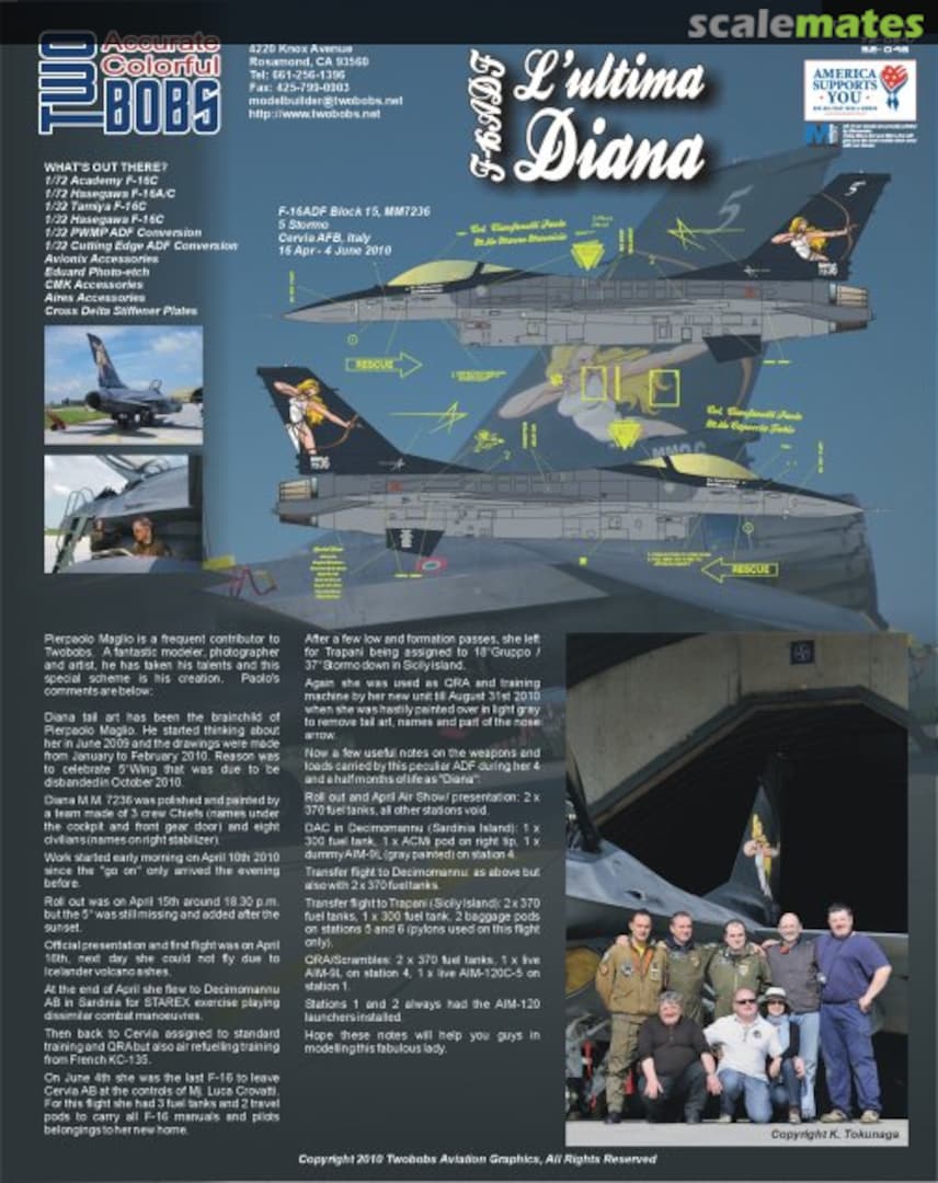 Boxart F-16ADF L'Ultima Diana 72-094 TwoBobs Aviation Graphics