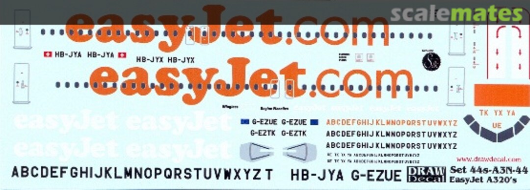 Boxart Airbus A320-214 44-A3N-44 Draw Decal