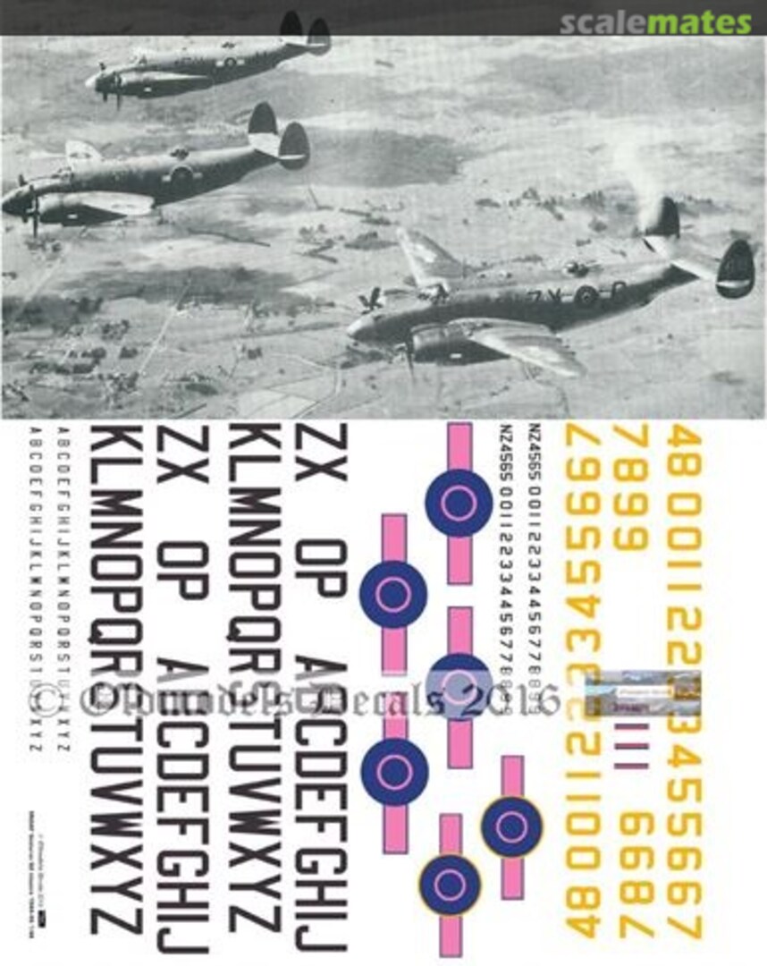 Boxart RNZAF Lockheed Ventura NZ theatre 1944-45 OMD1050 Oldmodels Decals