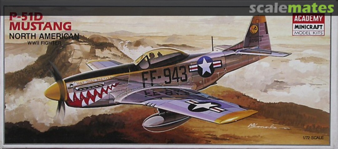 Boxart P-51D Mustang North American WWII Fighter 1662 Academy/Minicraft