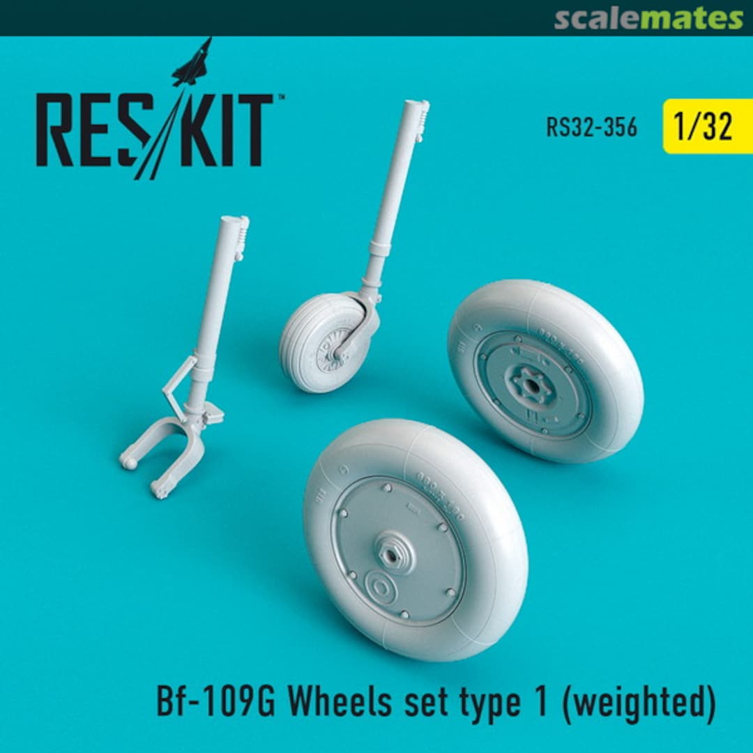 Boxart Bf-109G wheels set type 1 (weighted) RS32-0356 ResKit