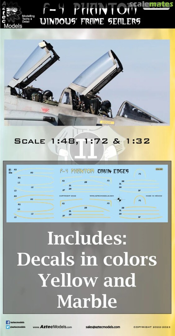 Boxart F-4 Phantom Canopy Edges G32-014 Aztec Models