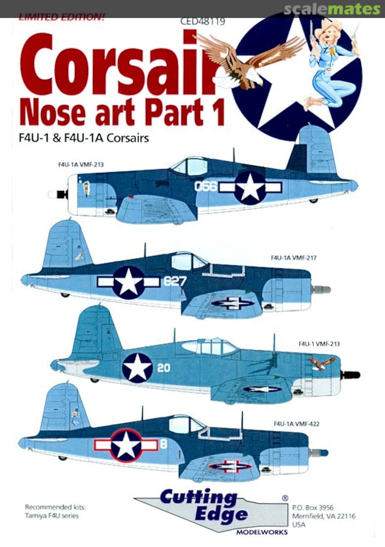 Boxart Corsair Nose Art Part 1 CED48119 Cutting Edge Modelworks