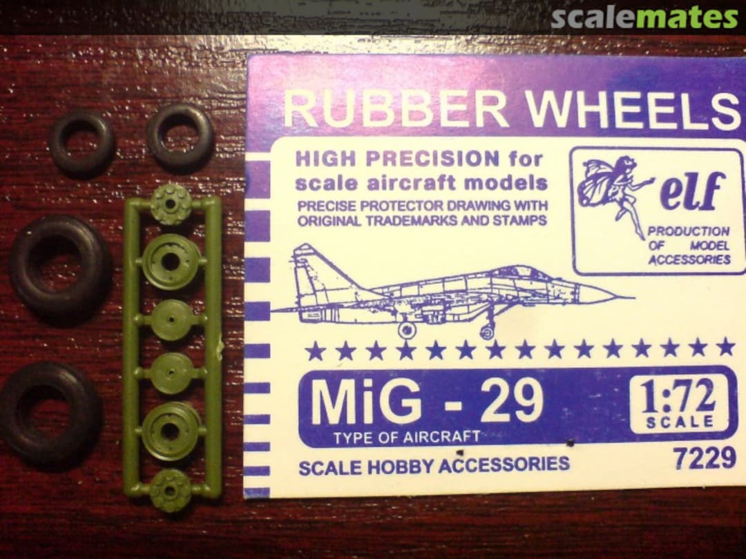 Boxart Rubber wheels for MiG-29A 7229 Elf Production of Model Accessories