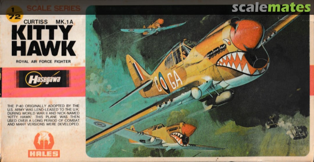 Boxart Curtiss Mk.1A Kittyhawk JS-114 Hasegawa/Hales