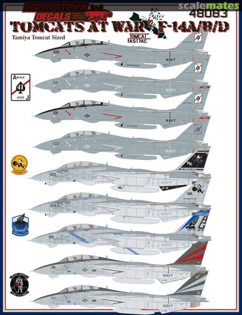 Boxart Tomcats at War F-14A/B/D 48083 Fightertown Decals