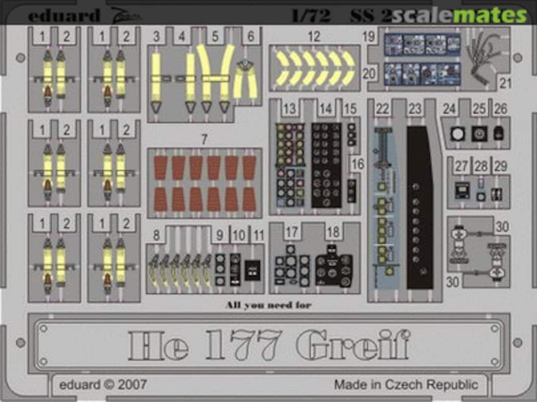 Boxart He 177 Greif with HS 293 S.A. 73288 Eduard