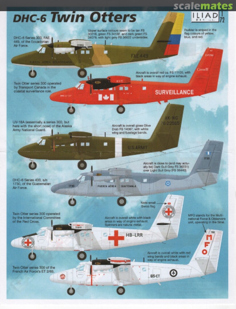 Boxart DHC-6 Twin Otters 72015A Iliad Design