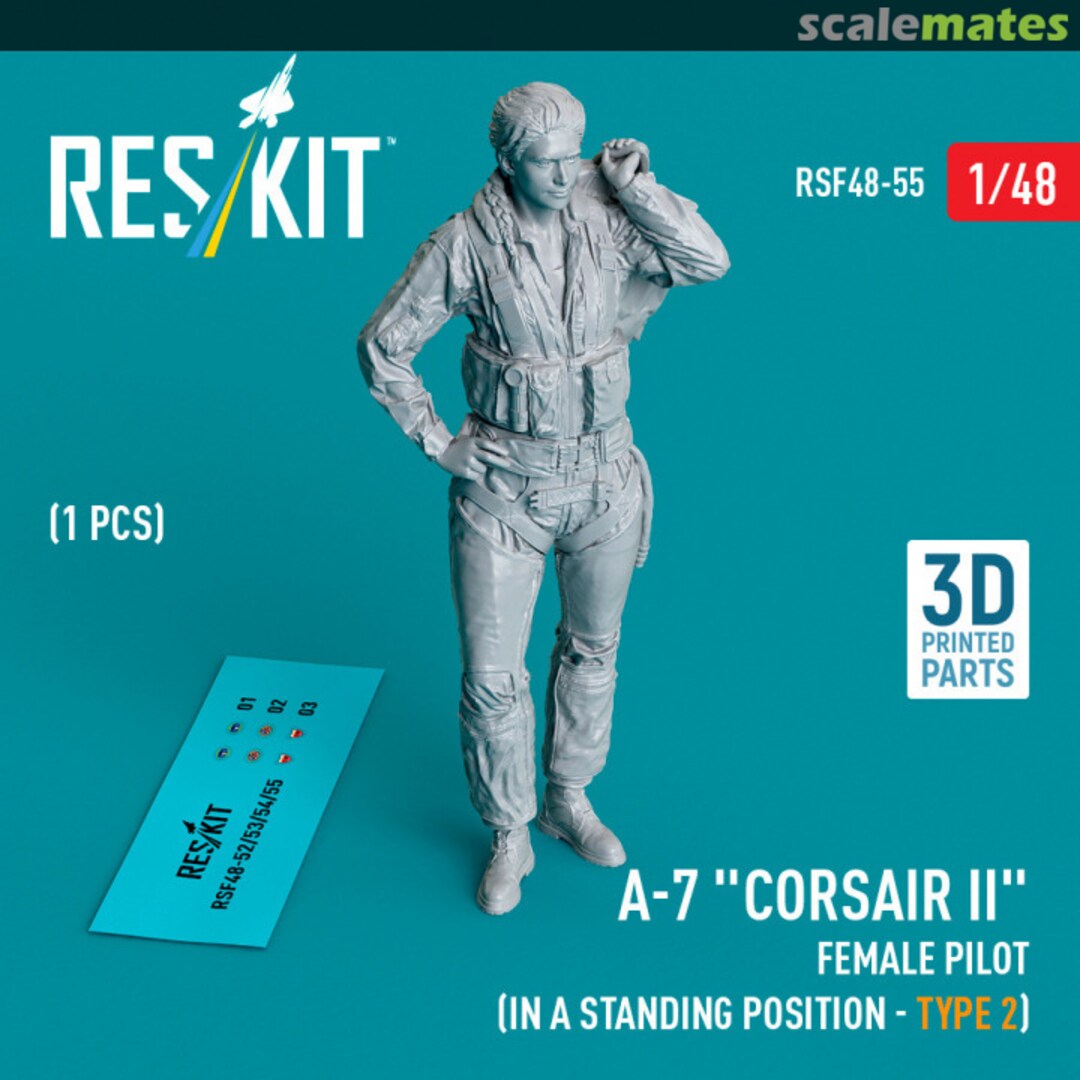 Boxart A-7 Corsair II female pilot (in a standing position - type 2) (1 pcs) RSF48-0055 ResKit