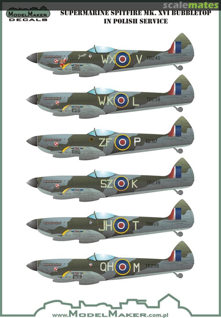 Boxart Supermarine Spitfire Mk XVI Bubbletop In Polish Service MD32066 ModelMaker