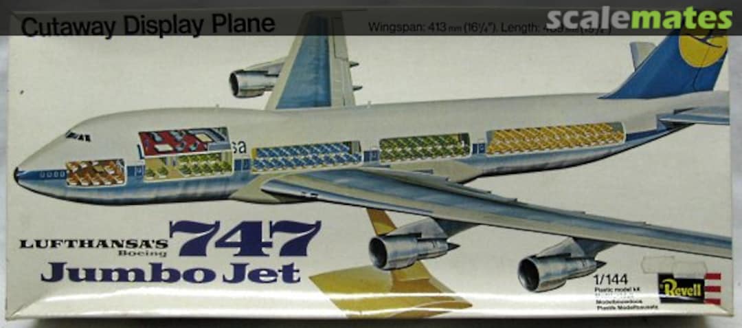 Boxart Lufthansa's Boeing 747 jumbo Jet 0175 Revell