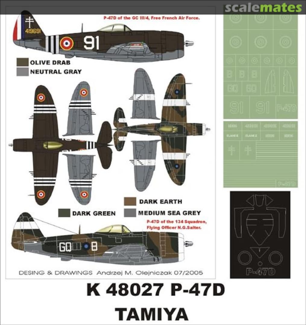 Boxart Republic P-47D Thunderbolt K48027 Montex