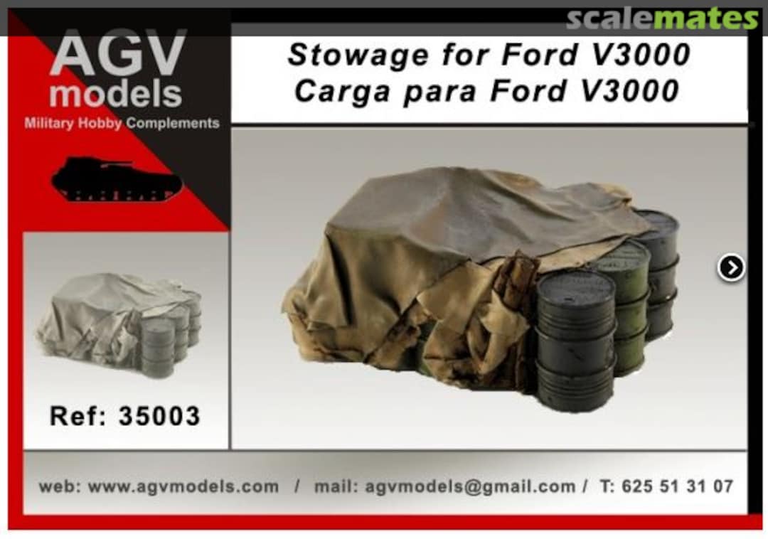 Boxart Stowage for vehicles Ford V3000 35003 AGV Models