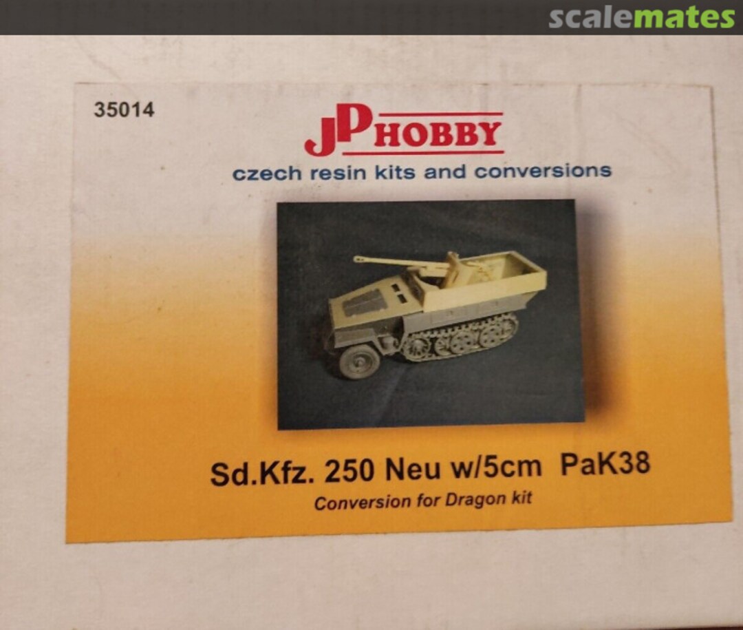 Boxart Sd.Kfz. 250 Neu w/5cm Pak 38 Conversion 35014 JP Hobby