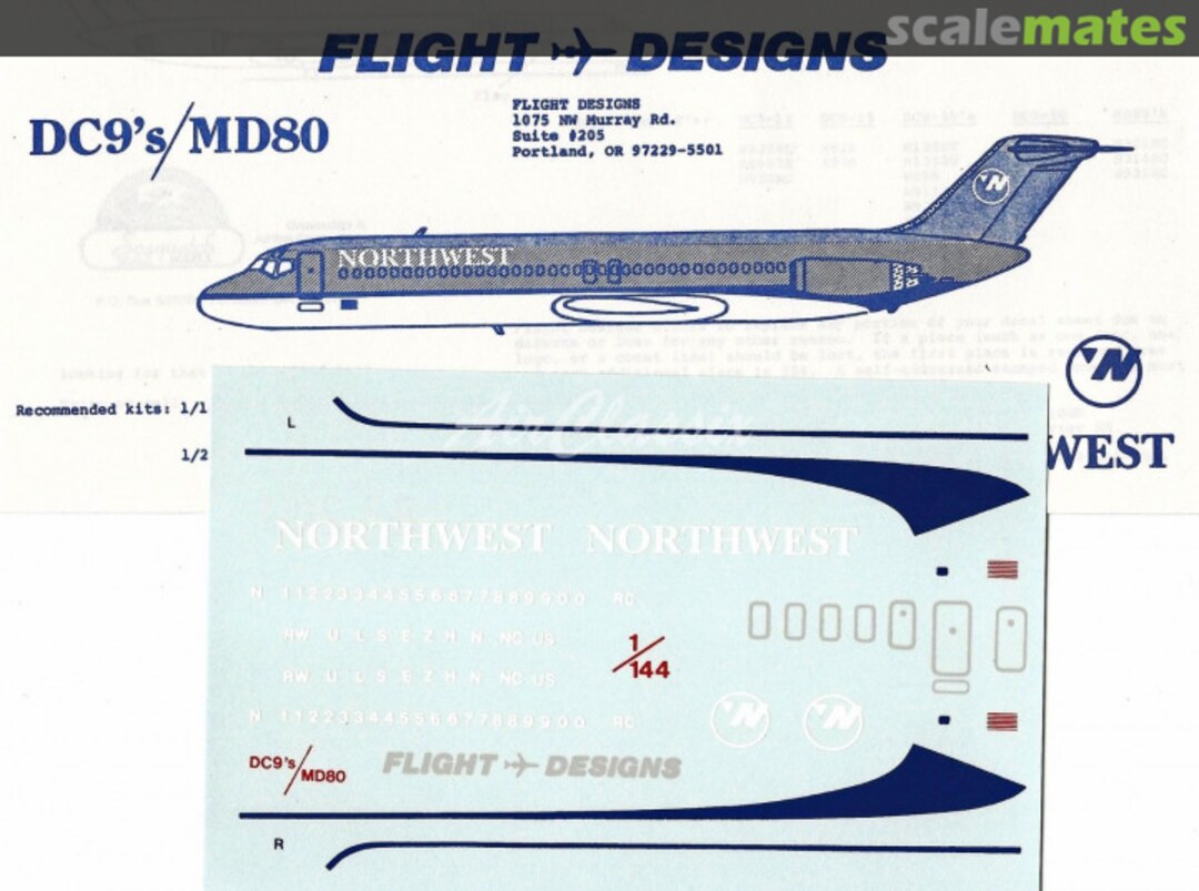 Boxart Northwest DC-9's/MD80  Flight Designs