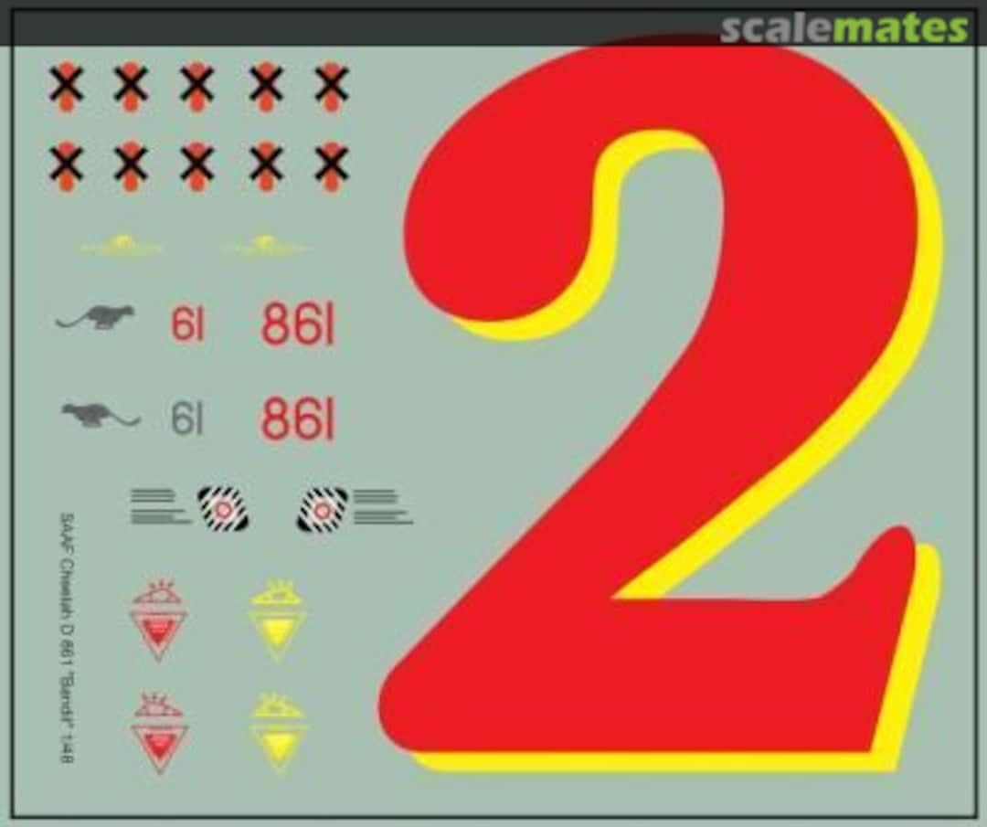 Boxart SAAF Cheetah D MAV-480229 MAV Decals