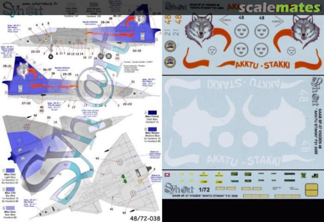Boxart Saab SF-37 Viggen 72-038 Syhart