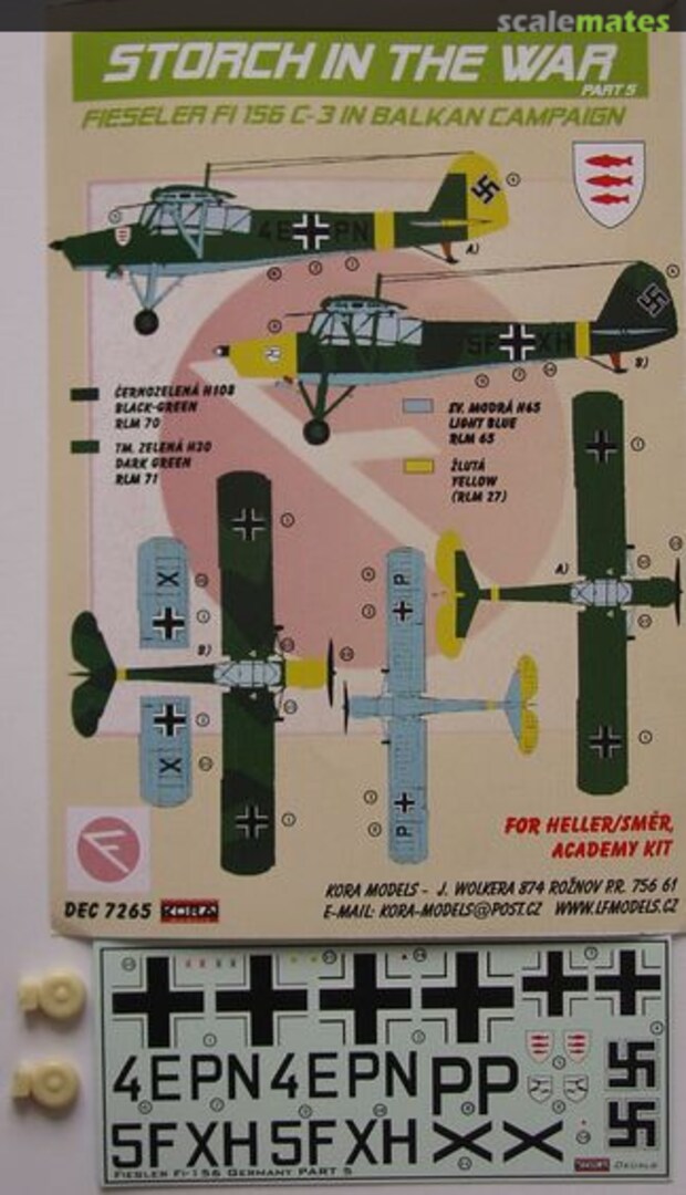 Boxart Fieseler Fi 156C-3 DEC7265 Kora Models