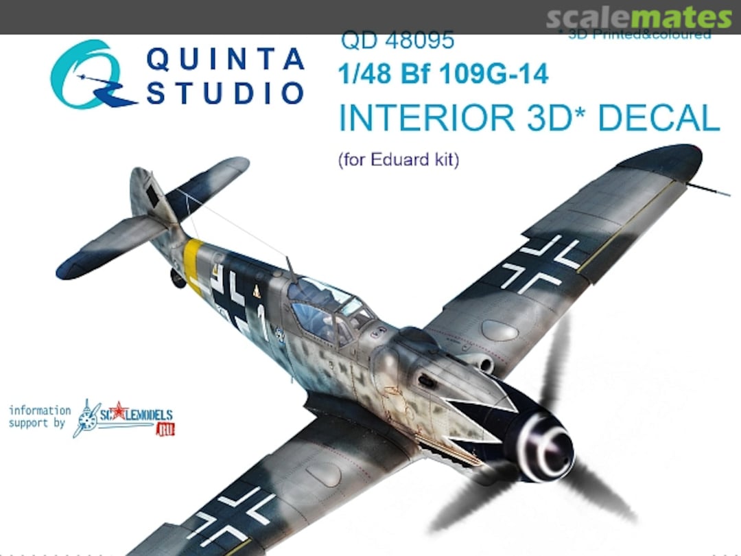 Boxart Bf 109G-14 interior 3D decals QD48095 Quinta Studio