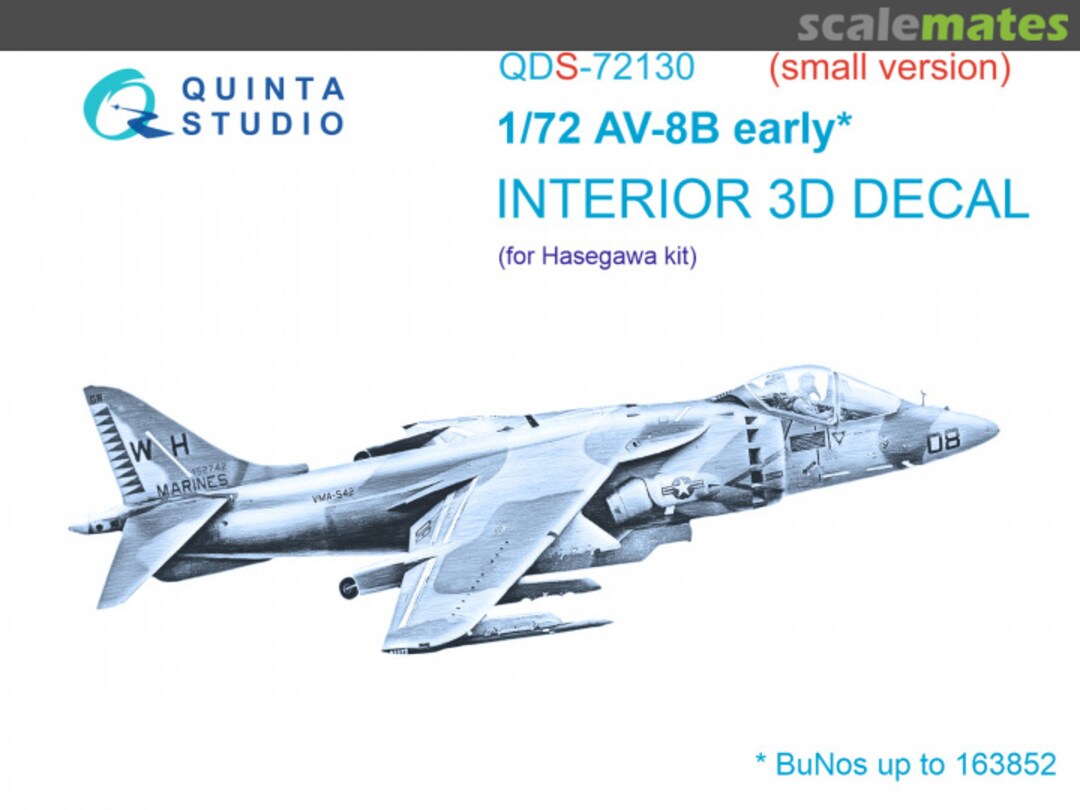 Boxart AV-8B early interior 3D decals QDS-72130 Quinta Studio