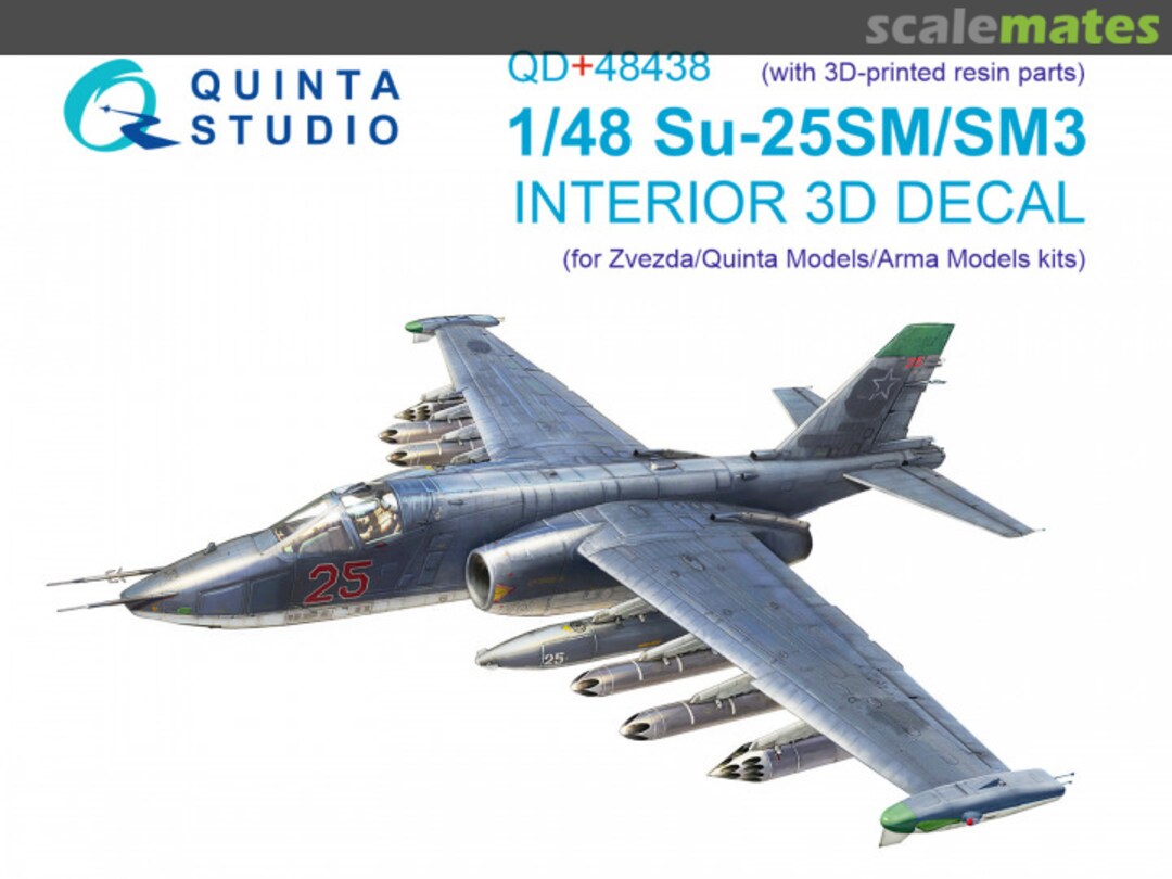 Boxart Su-25SM/SM3 interior 3D decals QD+48438 Quinta Studio