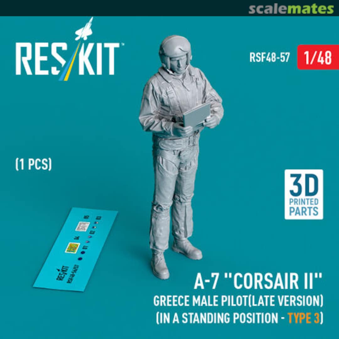 Boxart A-7 Corsair II Greece male pilot (in a standing position - type 3) (1 pcs) RSF48-0057 ResKit