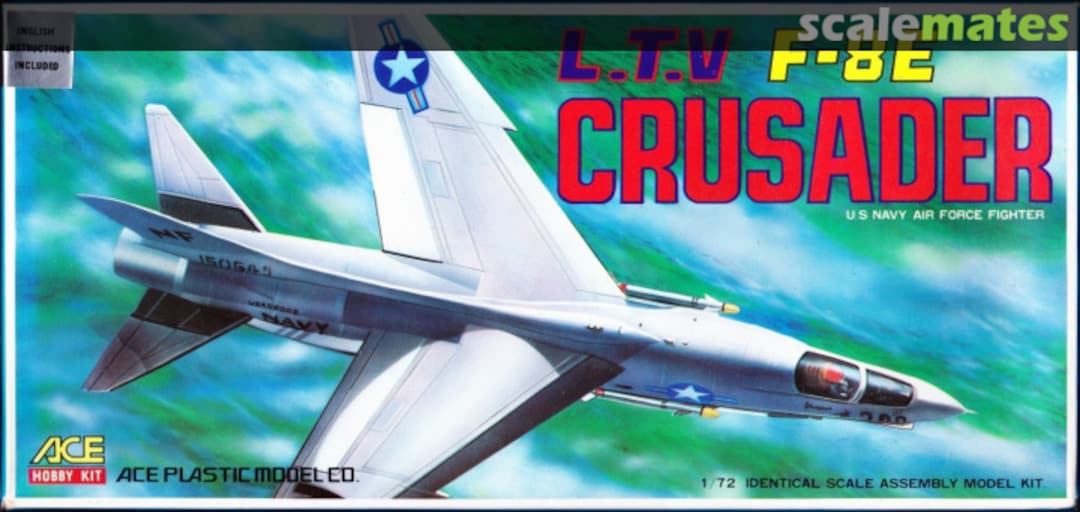 Boxart L.T.V F-8E Crusader 1025 ACE Hobby Kit