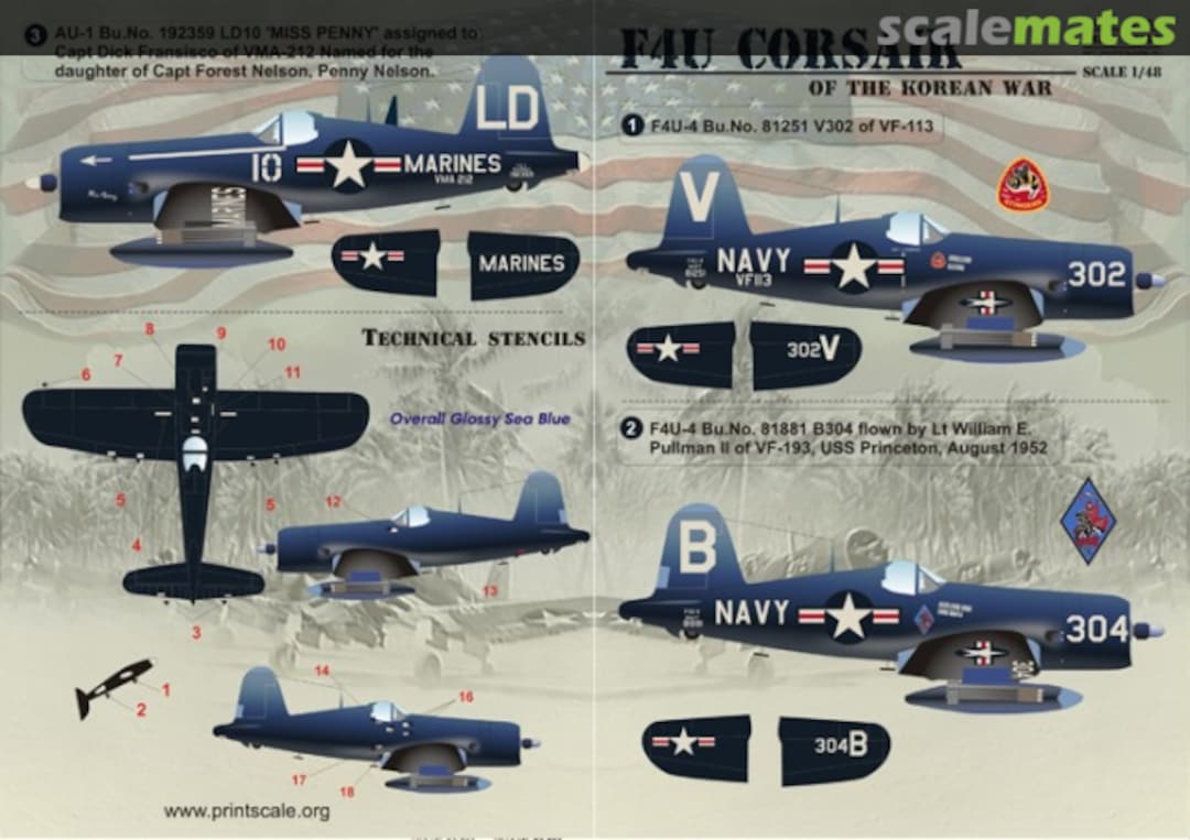 Boxart F4U Corsair of the Korean War 48-054 Print Scale