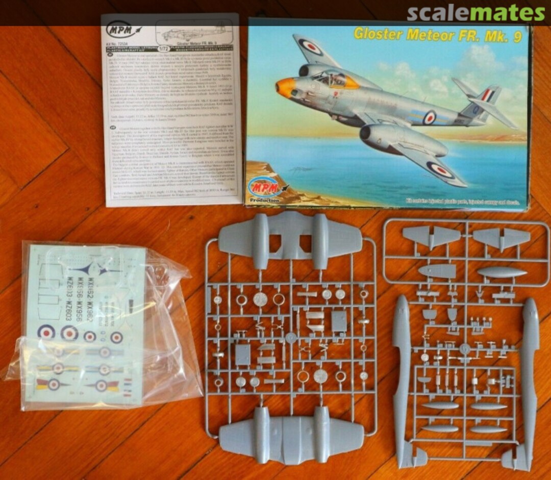 Contents Gloster Meteor FR. Mk. 9 72534 MPM Production