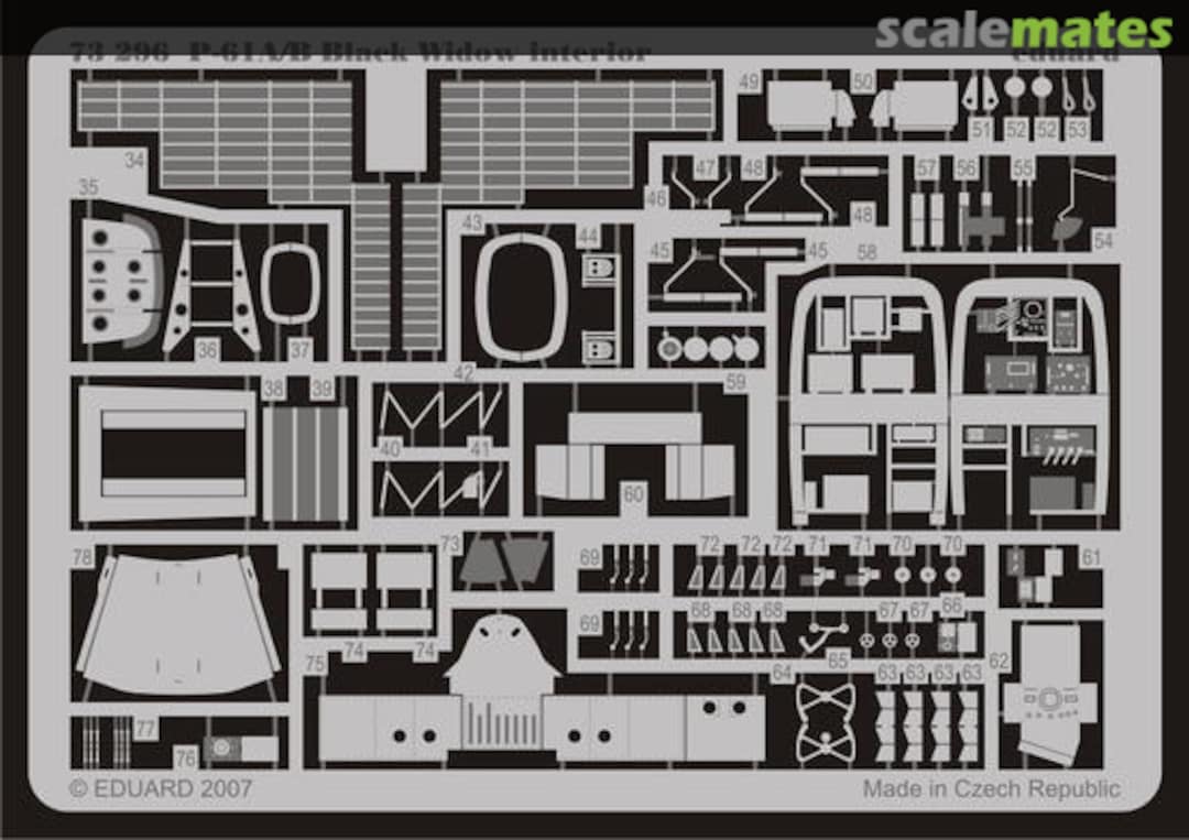 Boxart P-61A/B interior S.A. 73296 Eduard