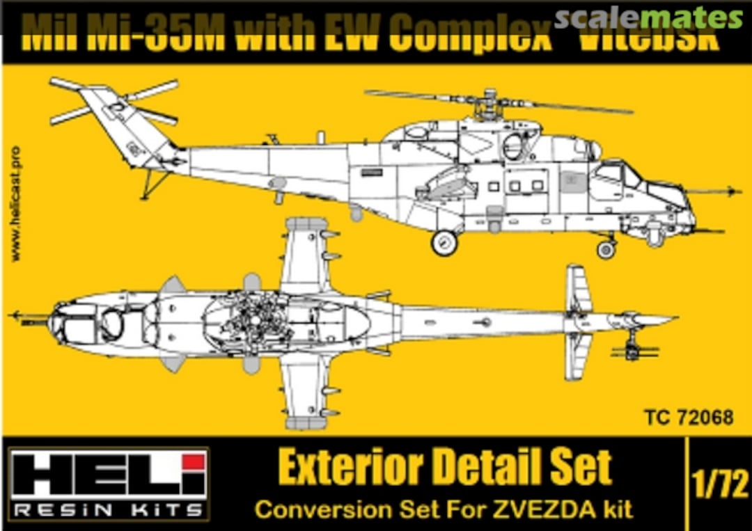 Boxart Mil Mi-35M TC72068 HELI Resin Kits