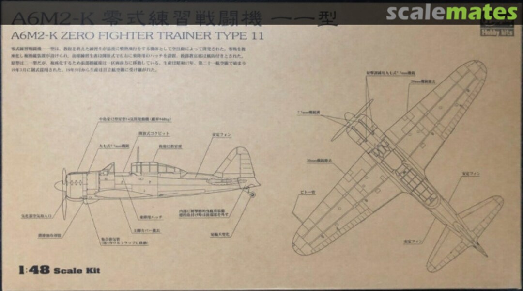 Boxart A6M2-K Zero Fighter Trainer Type 11 09995 Hasegawa