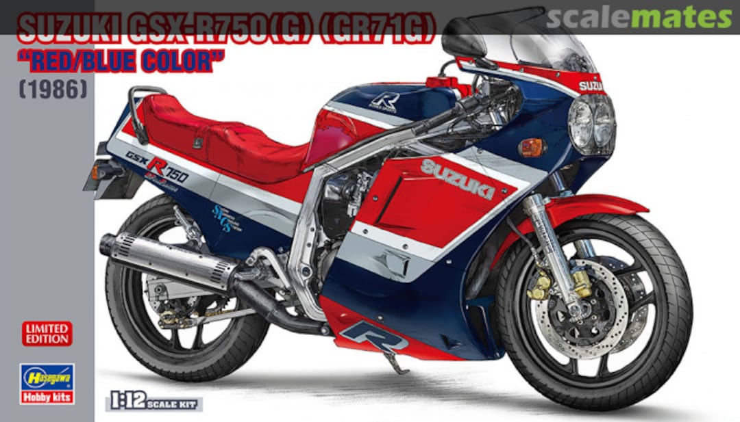 Boxart Suzuki GSX-R750 (G) (GR71G) "Red/Blue Color" (1986) 21741 Hasegawa