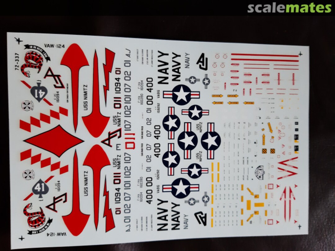 Boxart CVW-8 F-14 VF-41 Sukhoi killers 72-337 Microscale