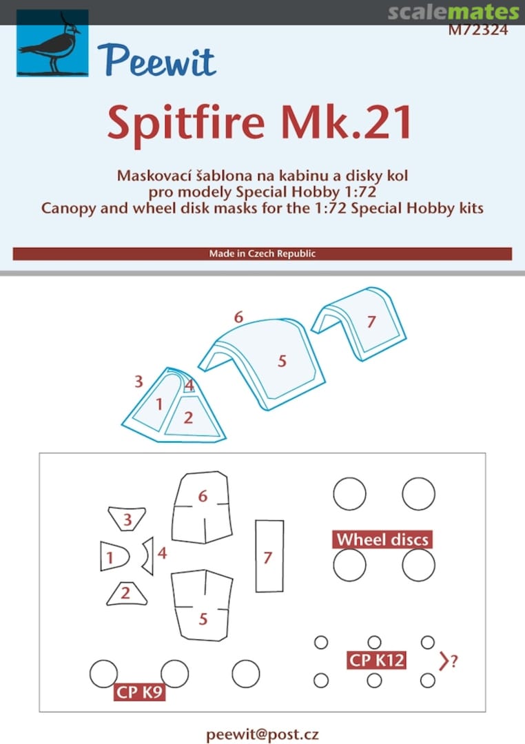 Boxart Spitfire Mk.21 M72324 Peewit