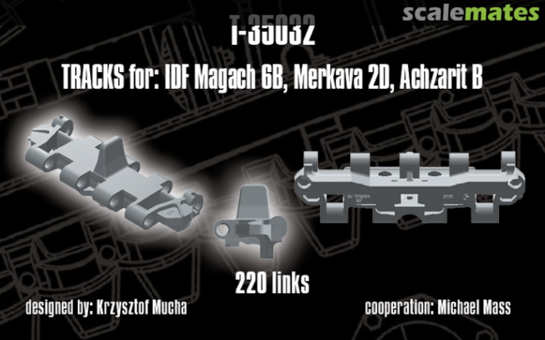 Boxart IDF Magach 6B, Merkava 2D, Achzarit B tracks T-35032 QUICKTRACKS