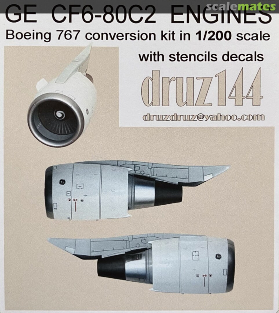 Boxart GE CF6-80C2 engines for Boeing 767 GE 767 1/200 druz144