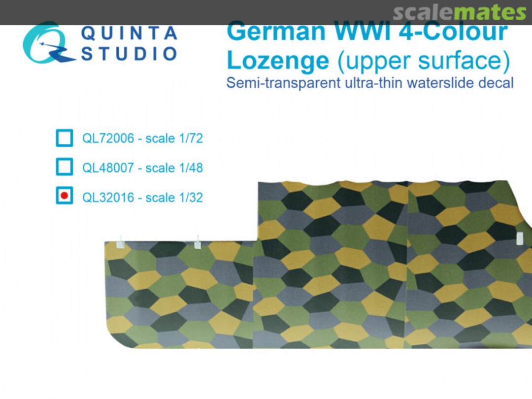 Boxart German WWI 4-Colour Lozenge (upper surface) QL32016 Quinta Studio