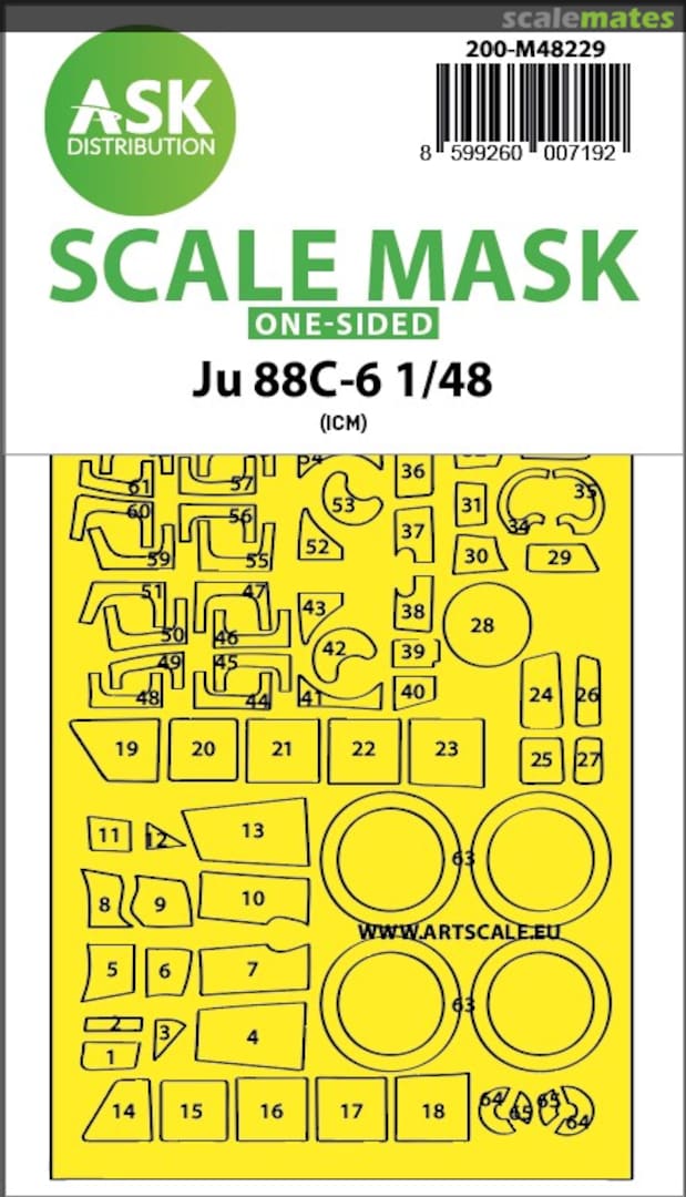 Boxart Ju 88C-6 masks 200-M48229 ASK