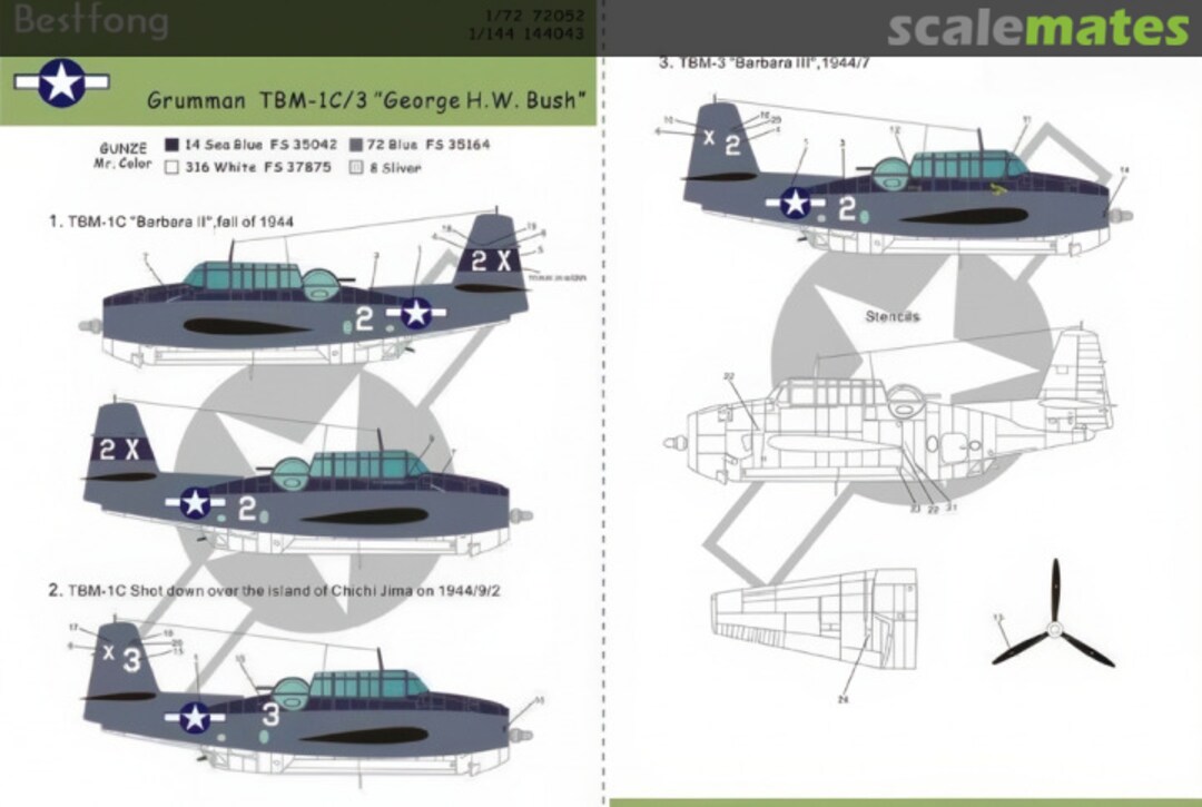 Boxart Grumman TBM-1C/3 Avenger 72052 Bestfong