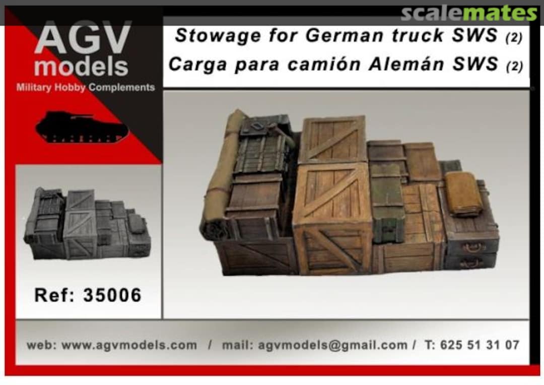 Boxart Stowage for vehicle SWS 35006 AGV Models