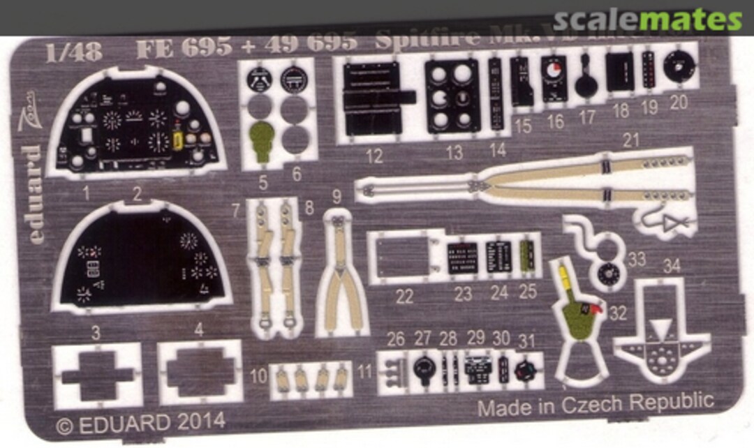 Boxart Spitfire Mk.Vb interior S.A. FE695 Eduard